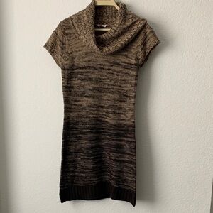 Lei Brown Gradient Cowl Neck Sweater Dress